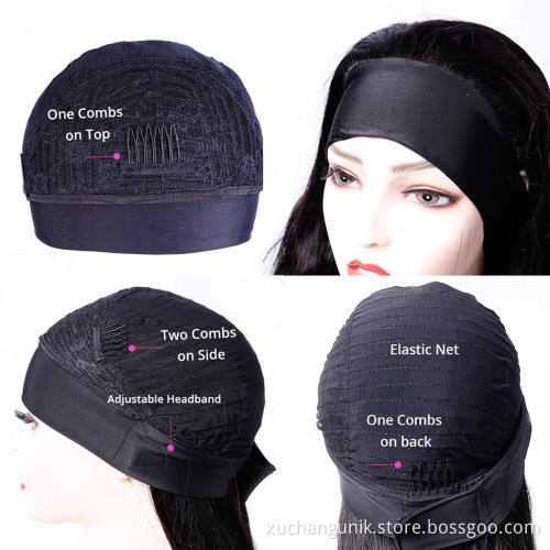 Wholesale Human Hair Headband Wig Natural silky Straight Indian Cuticle Aligned Human Hair Non Lace Closure Wigs For Black Wome